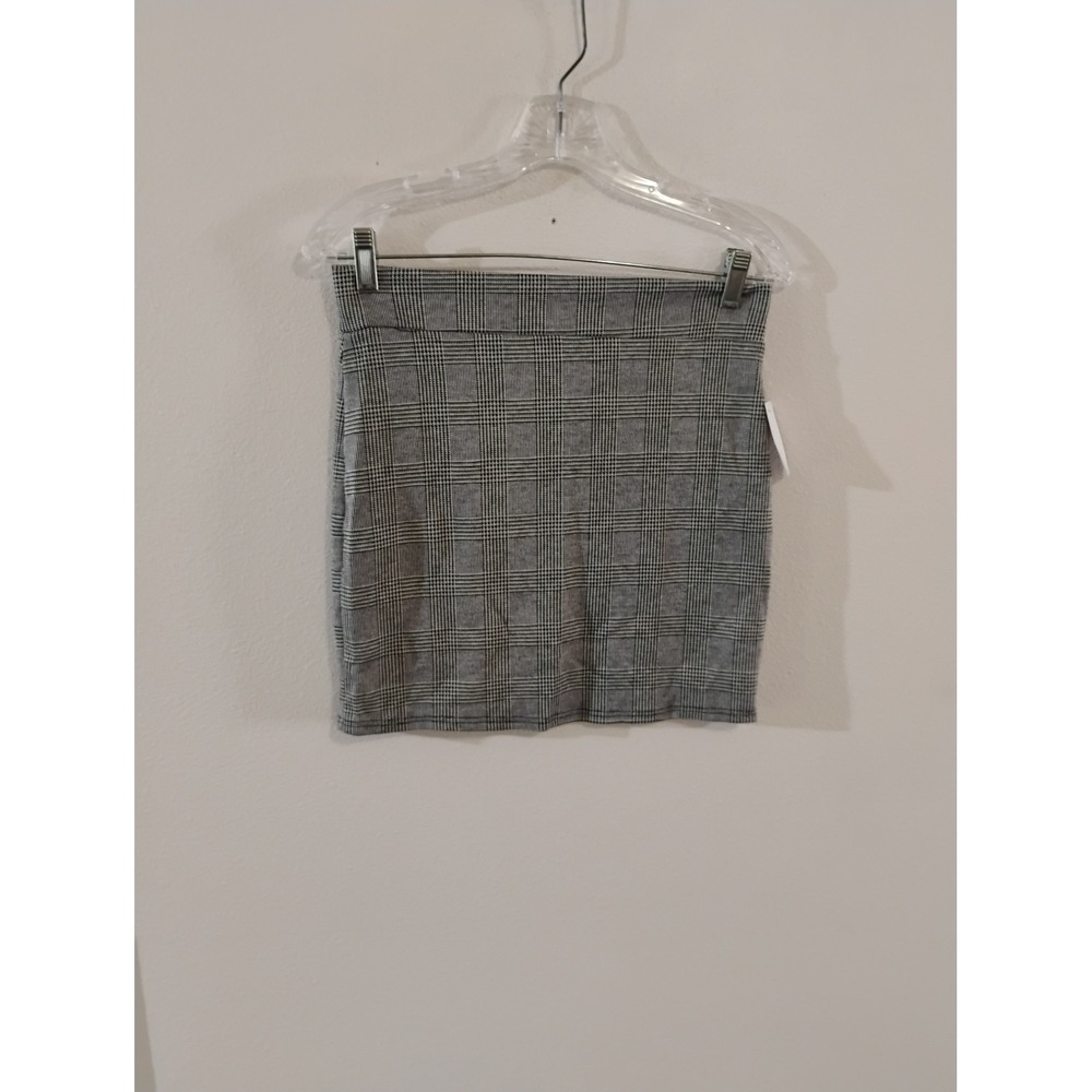 Fashion Nova Melanie Plaid Print Mini Skirt Black White Glen Plaid S10536PLAID